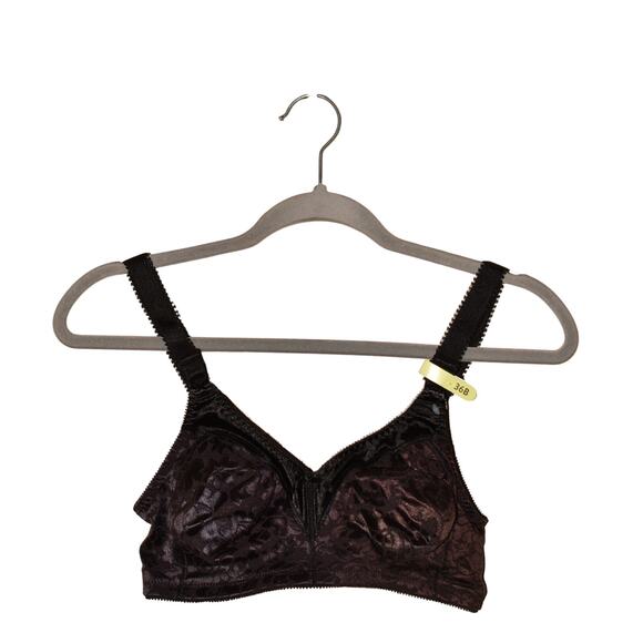 BALI NEW $44 Double Support Lace Wireless Bra‎ Black 36B - Picture 1 of 3